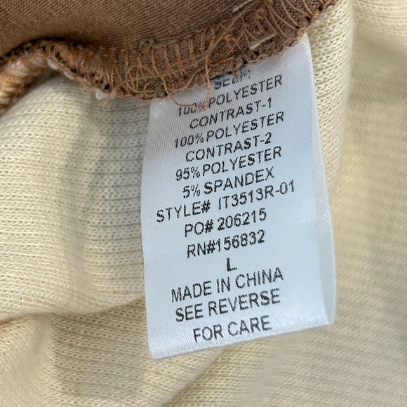 NWT BiBi Star Patched Front Thermal Knit
Color Block Top with Leopard Print Star - Picture 5 of 7